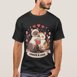 Cute Cat Couple Sticker for Romantic Gift or Cozy T-Shirt