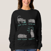 Cute Cat Daily Routine Sweatshirt (Vorderseite)
