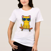 Cute Cat Design – Adorable Artwork  Tri-Blend Shirt (Vorderseite)