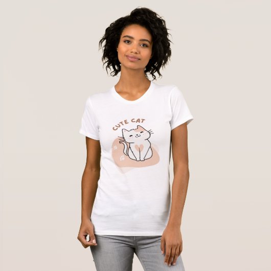 Cute Cat Design – Adorable Kitty Graphic for Cat T-Shirt (Vorne ganz)
