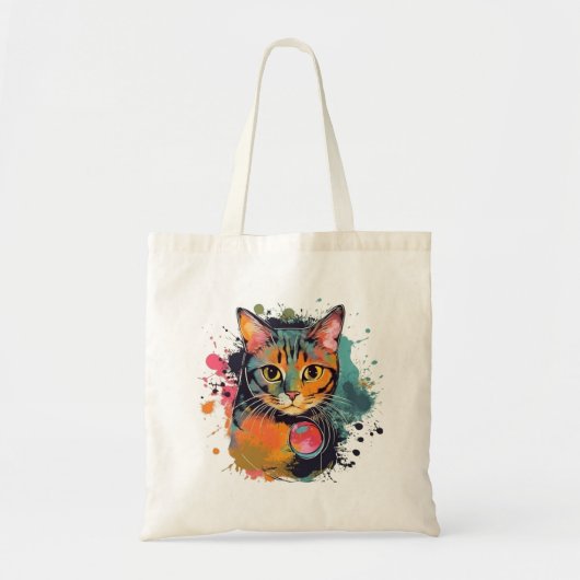 cute cat design tragetasche (Vorne)