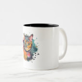 cute cat design  zweifarbige tasse (VorderseiteRechts)