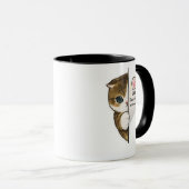 Cute Cat Don’t Touch My Mug Coffee Mug Tasse (VorderseiteRechts)
