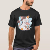Cute Cat Drinking Bubble Tea  Tea  Costume T-Shirt (Vorderseite)