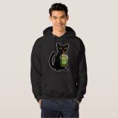 Cute Cat Drinking Tea  Tea  Costume Tea Hoodie (Vorne ganz)