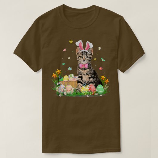 Cute Cat Easter Day Bunny Eggs Costume Gift Mens W T-Shirt (Design vorne)