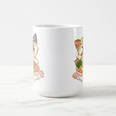 Cute Cat Eating Ramen Funny cartoon Anime kitty Kaffeetasse (Mittel)