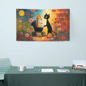 Cute Cat Giraffe Baby Shower Banner (Messeveranstaltung)