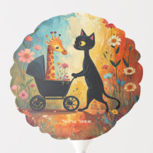 Cute Cat Giraffe Balloon