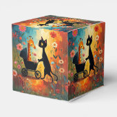 Cute Cat Giraffe Favor Box Geschenkschachtel (Rückseite)