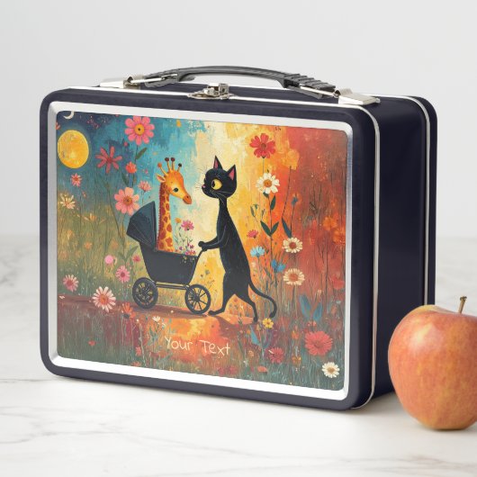 Cute Cat Giraffe Metal Lunch Box (Beispiel)