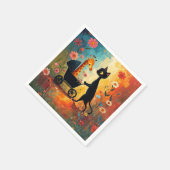 Cute Cat Giraffe Napkins Serviette (Ecke)