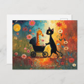 Cute Cat Giraffe Postcard Postkarte (Vorne/Hinten)