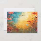 Cute Cat Giraffe Thank You Card Dankeskarte (Rückseite)