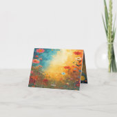 Cute Cat Giraffe Thank You Card Dankeskarte (Rückseite)