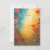 Cute Cat Giraffe Thank You Card Dankeskarte (Rückseite)