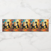 Cute Cat Giraffe Water Bottle Label Wasserflaschenetikett (Einzelnes Label)