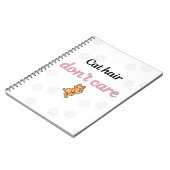 Cute Cat Hair Don’t Care Cat Notebook Notizblock (Linke Seite)