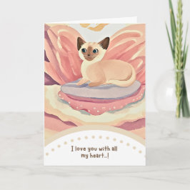 cute cat happy birthday karte