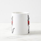 Cute Cat Heart Glasses Coffee Mug Kaffeetasse (Mittel)