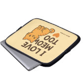 Cute Cat “I LOVE MEOW TOO” Laptopschutzhülle (Vorne Knopf)