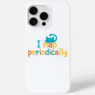 Cute Cat "I Nap Periodically" Funny Cat Lover Gif Case-Mate iPhone Hülle