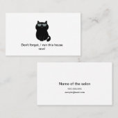 Cute Cat - I run the house - Customizable Visitenkarte (Vorne/Hinten)