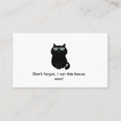 Cute Cat - I run the house - Customizable Visitenkarte (Vorderseite)