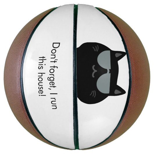 Cute Cat - I run this house now!  Basketball (Vertikal)
