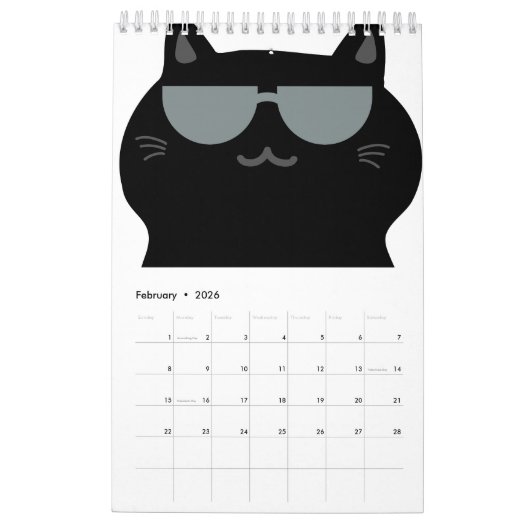 Cute Cat - I run this house now!  Kalender (Feb 2026)