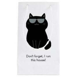 Cute Cat - I run this house now!  Kleine Geschenktüte