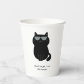 Cute Cat - I run this house now! Pappbecher (Rückseite)