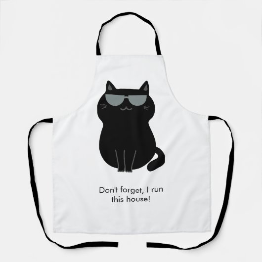 Cute Cat - I run this house now! Schürze (Vorderseite)