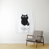 Cute Cat - I run this house now! Wandteppich (Beispiel)