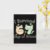 Cute Cat I Survived 67 Days Of School Teachers Stu Karte (Gelbe Blume)