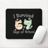 Cute Cat I Survived 67 Days Of School Teachers Stu Mousepad (Mit Mouse)