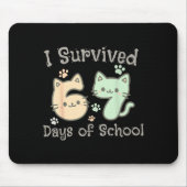 Cute Cat I Survived 67 Days Of School Teachers Stu Mousepad (Vorne)
