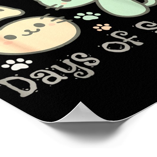 Cute Cat I Survived 67 Days Of School Teachers Stu Poster (Ecke)