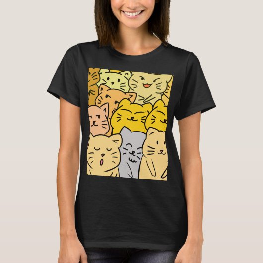 Cute Cat Illustration Women’s T-Shirt (Vorderseite)