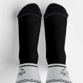 Cute Cat in a Paper Bag Crew Socks with Name Socken (Oben)