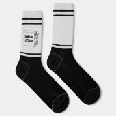 Cute Cat in a Paper Bag Crew Socks with Name Socken (Rechts)