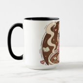Cute Cat in Coffee Cup - Cozy Adventure art Tasse (Links)