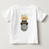 Cute Cat in space Cat Astronaut Cosmic animal Moon Baby T-shirt (Rückseite)