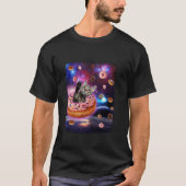 Cute Cat Inside Donut In Space Boy Girl Donut Kitt T-Shirt (Vorderseite)