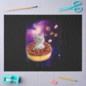 Cute Cat Inside Donut In Space Kitty Lovers Seidenpapier (Basteln)
