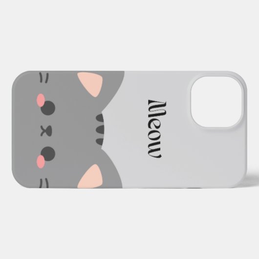 Cute Cat iPhone Case – Soft & Aesthetic Look Hülle (Rückseite (Horizontal))