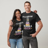 Cute Cat Its A Good Day To Read A Book Lib T-Shirt (Unisex)