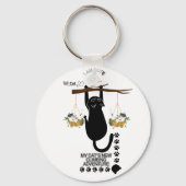 Cute Cat Keychain | Adorable Kitty Accessory Schlüsselanhänger (Rückseite)