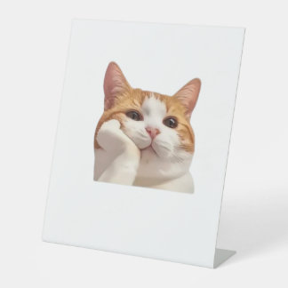 Cute Cat Meme & Pink Coffee Aesthetic Sticker Shee Sockelschild