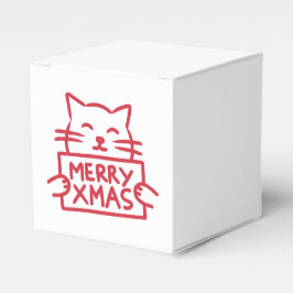 Cute Cat Merry Xmas Favor Box Geschenkschachtel